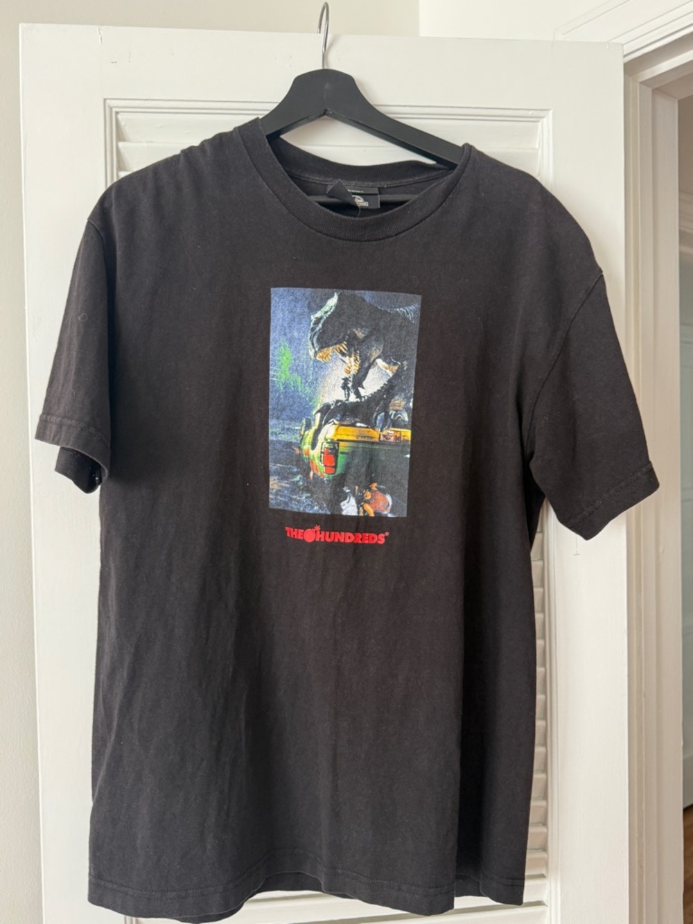 The Hundreds Black Jurassic Park Logo Tee